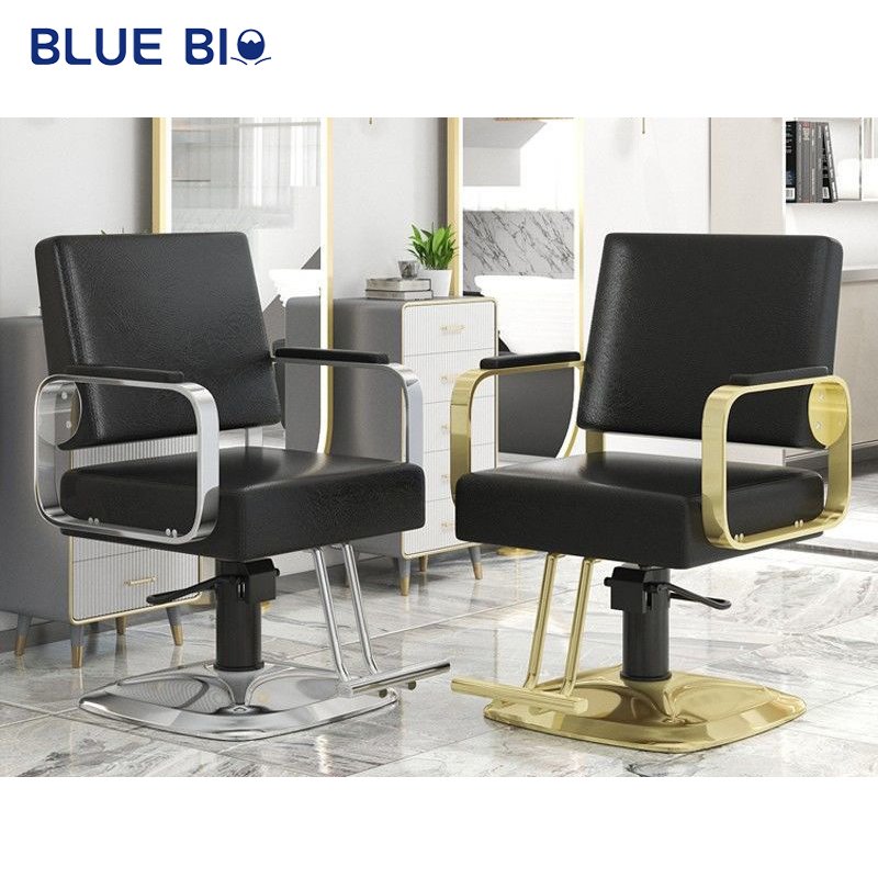Modern Hair Salon Furniture Equipment Shaving Chair Luxury Golden Barbershop Hairdressing Styling Barber Chair