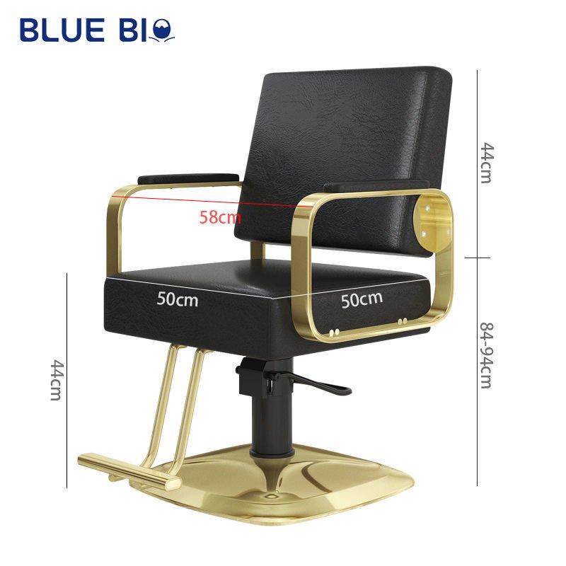 Modern Hair Salon Furniture Equipment Shaving Chair Luxury Golden Barbershop Hairdressing Styling Barber Chair