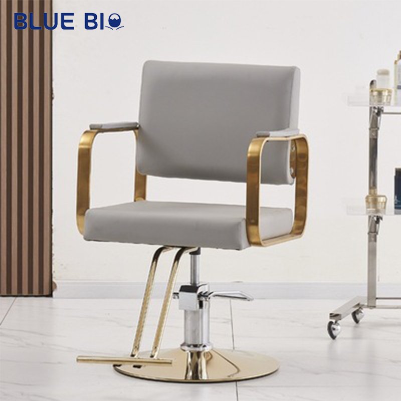 Modern Hair Salon Furniture Equipment Shaving Chair Luxury Golden Barbershop Hairdressing Styling Barber Chair