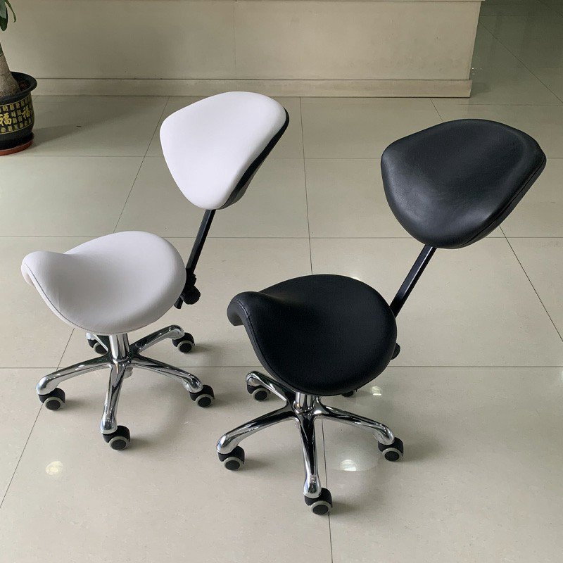 Factory Price Swivel Barber Chair Beauty Salon Stool Saddle Leather Bar Chair Aesthetic Chair Saddle with Back