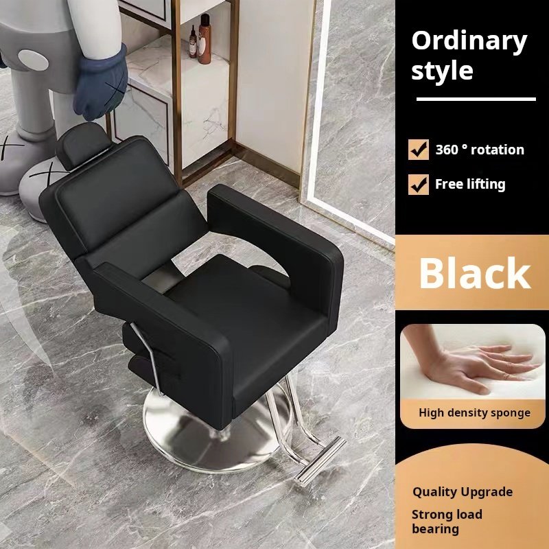 modern professional black beauty men's barber chairs massage reclining hairdressing salon barber chair