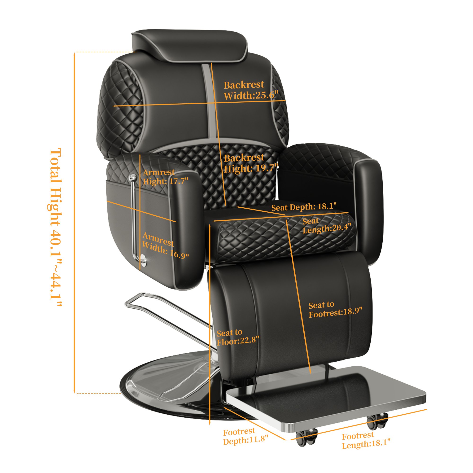 Adjustable Backrest Modern Professional Hair Salon Chair Reclining Barber Chair Comfortable Salon Furniture Beauty Spa Use