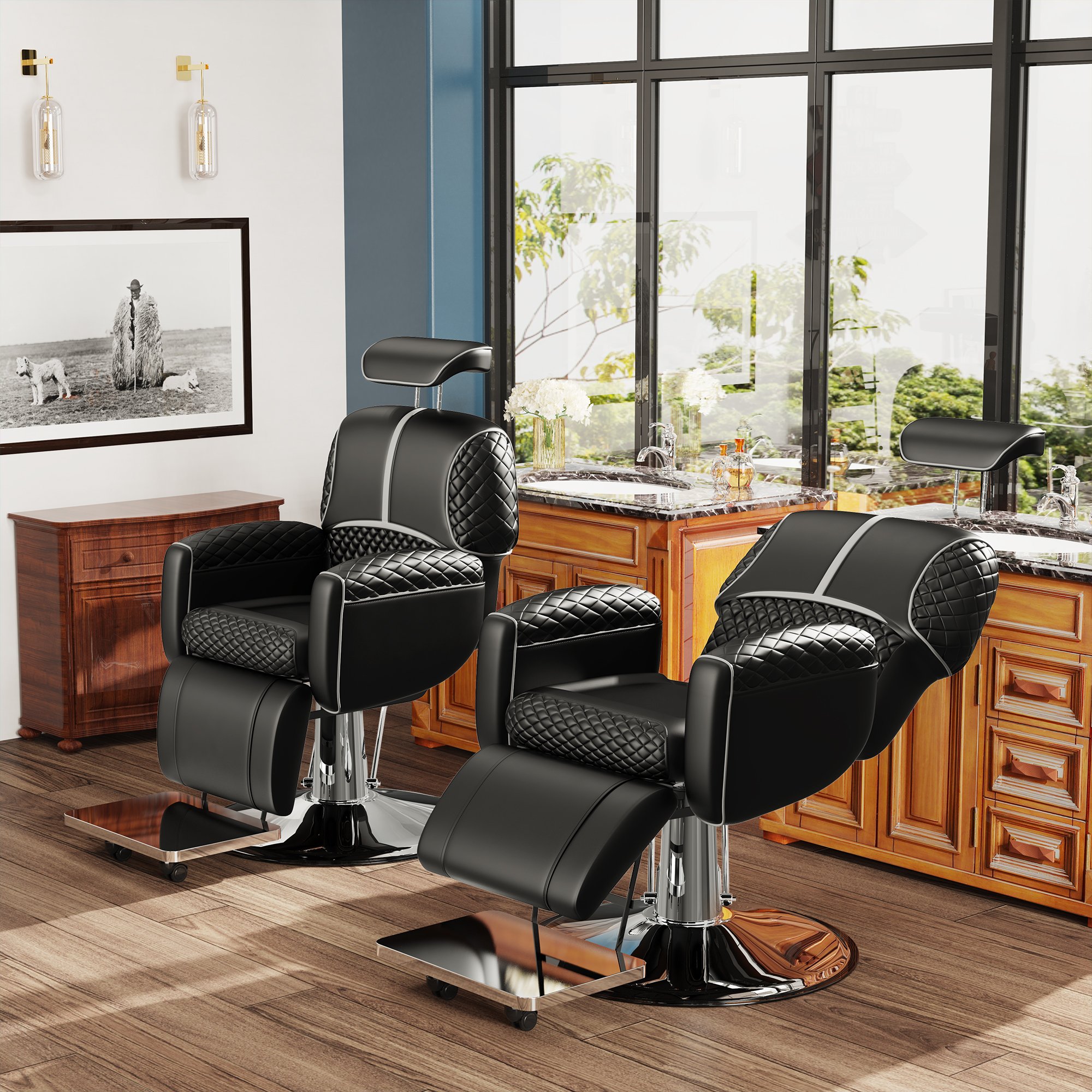 Adjustable Backrest Modern Professional Hair Salon Chair Reclining Barber Chair Comfortable Salon Furniture Beauty Spa Use