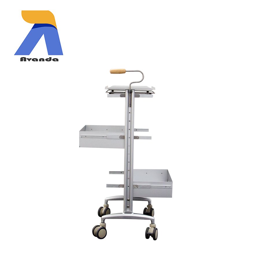 Modern Design Commercial Furniture Hairdressing Equipment Aluminum Alloy Salon Trolley For Sale