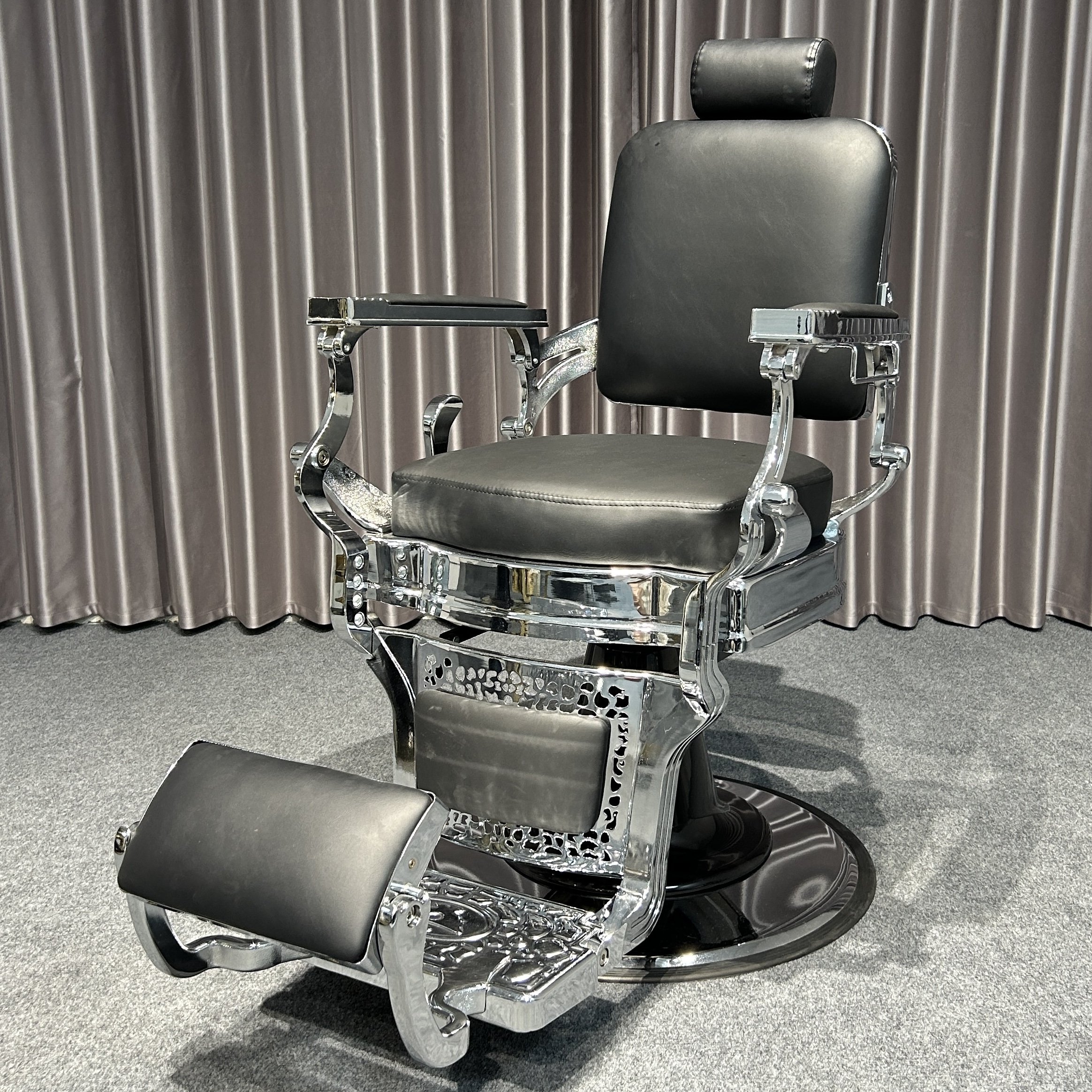 Professional modern style portable barber chair with synthetic leather salon furniture for beauty and barber shops