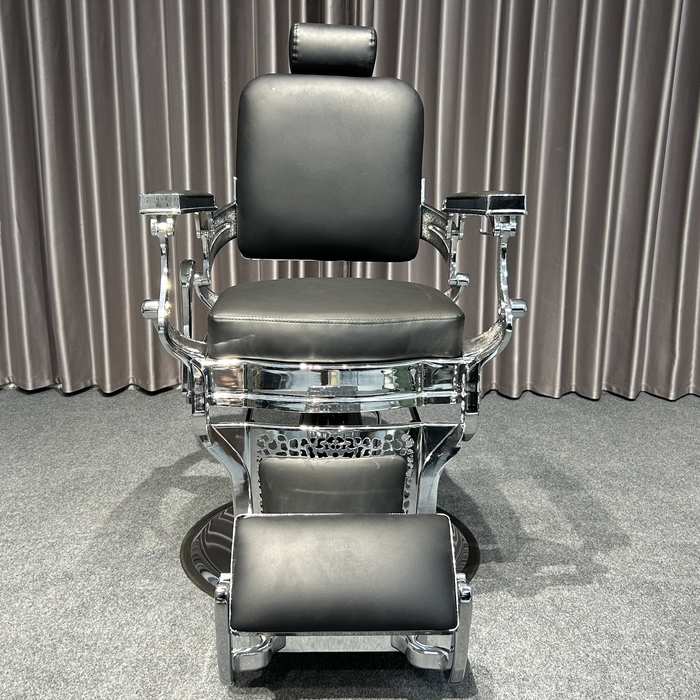 Professional modern style portable barber chair with synthetic leather salon furniture for beauty and barber shops