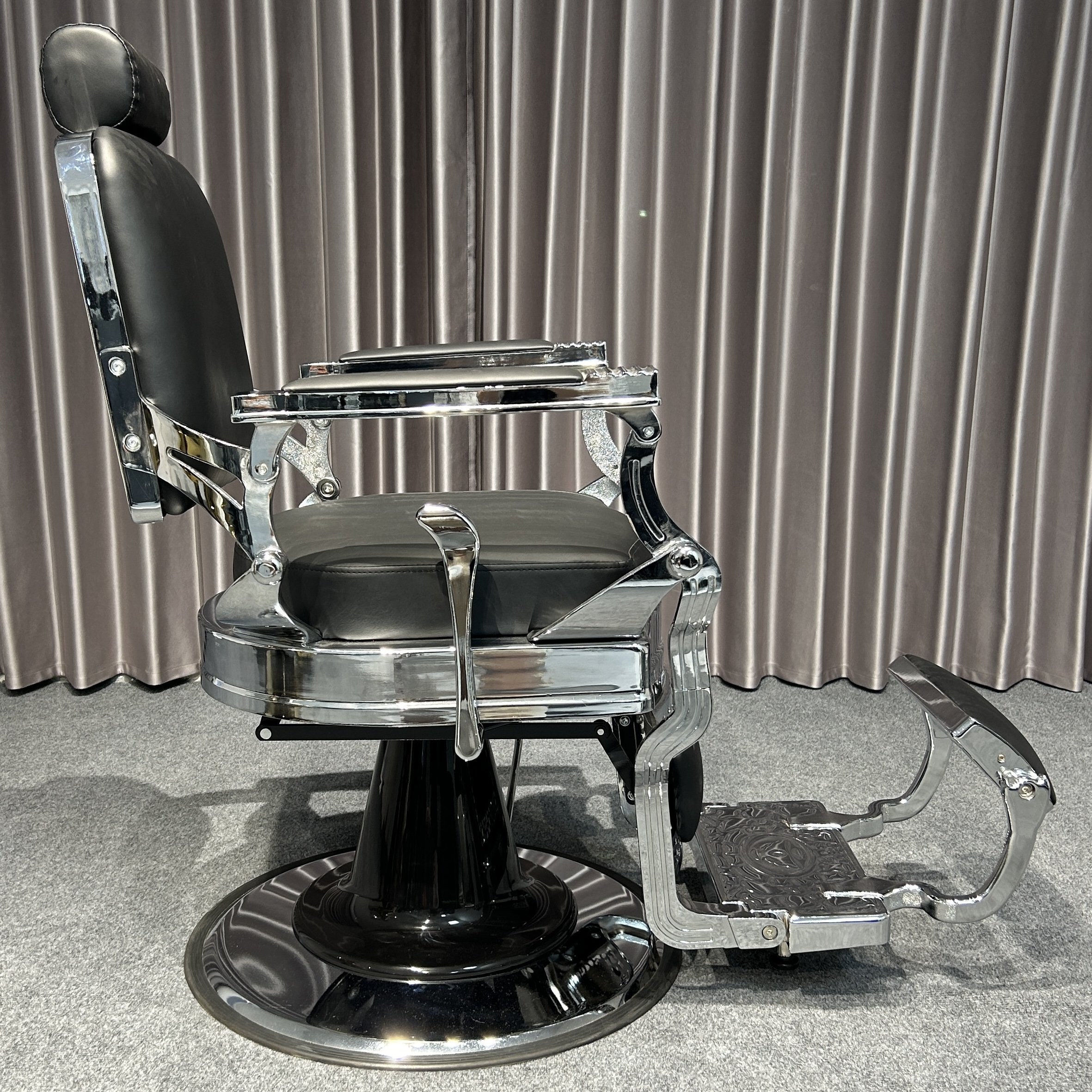 Professional modern style portable barber chair with synthetic leather salon furniture for beauty and barber shops
