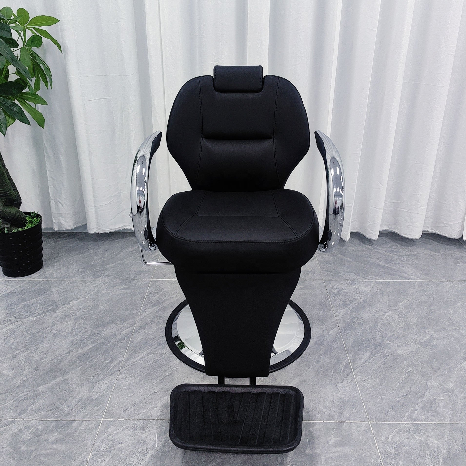 Chinese professional barber chair hydraulic salon chair recliner manufacturer with foldable backrest wholesale