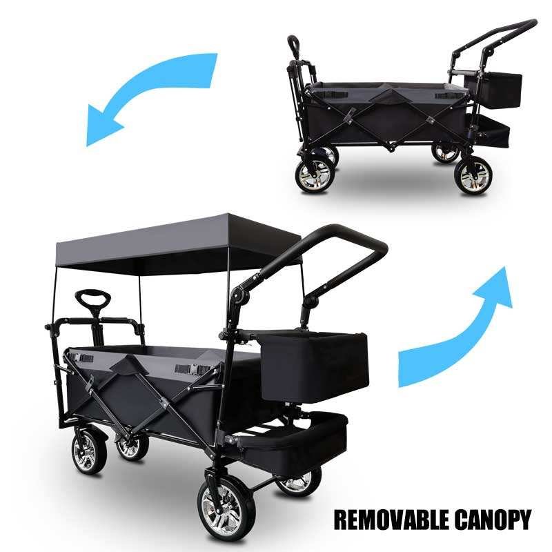 LYC-06 Foldable Folding Outdoor Garden Utility Trolley with Table