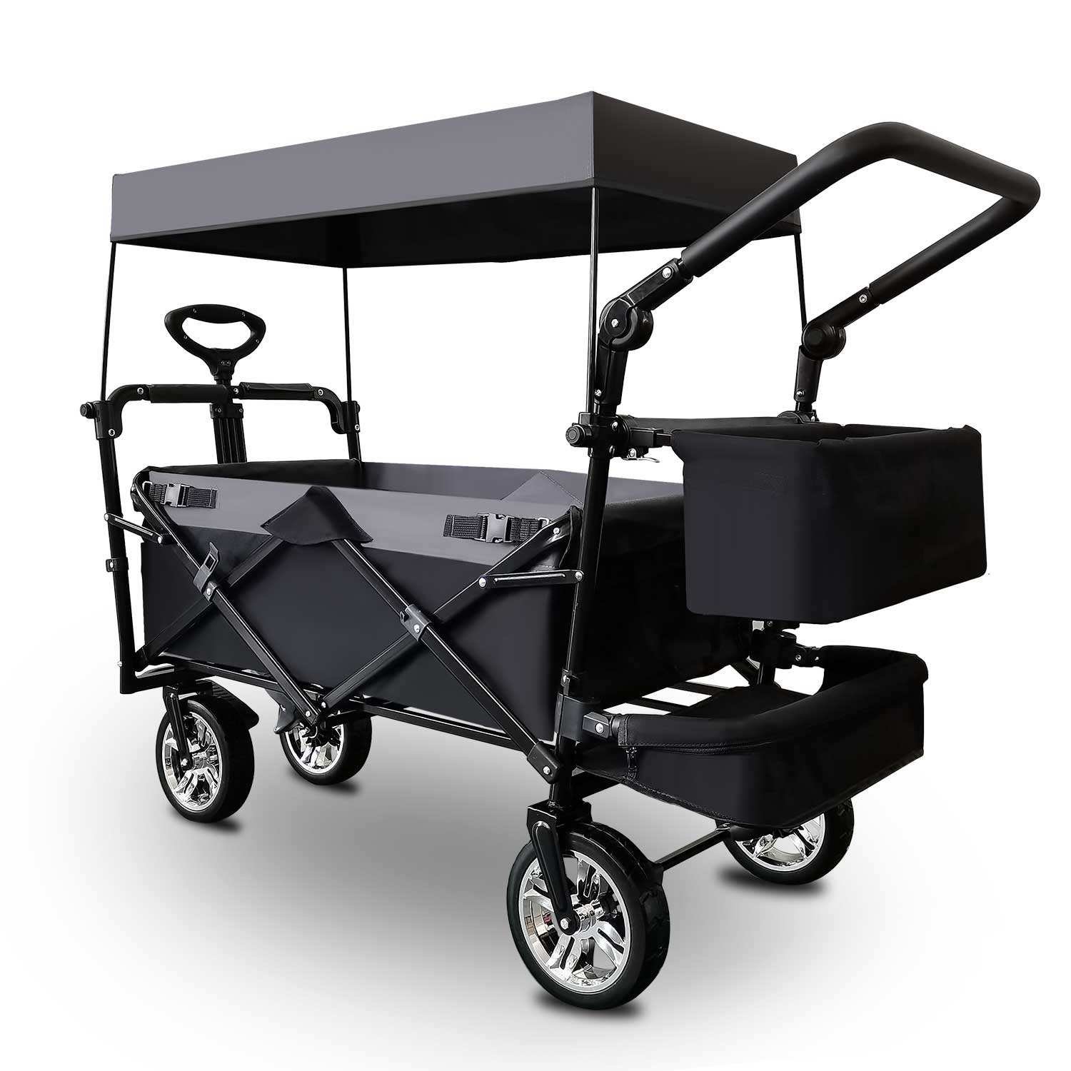 LYC-06 Foldable Folding Outdoor Garden Utility Trolley with Table
