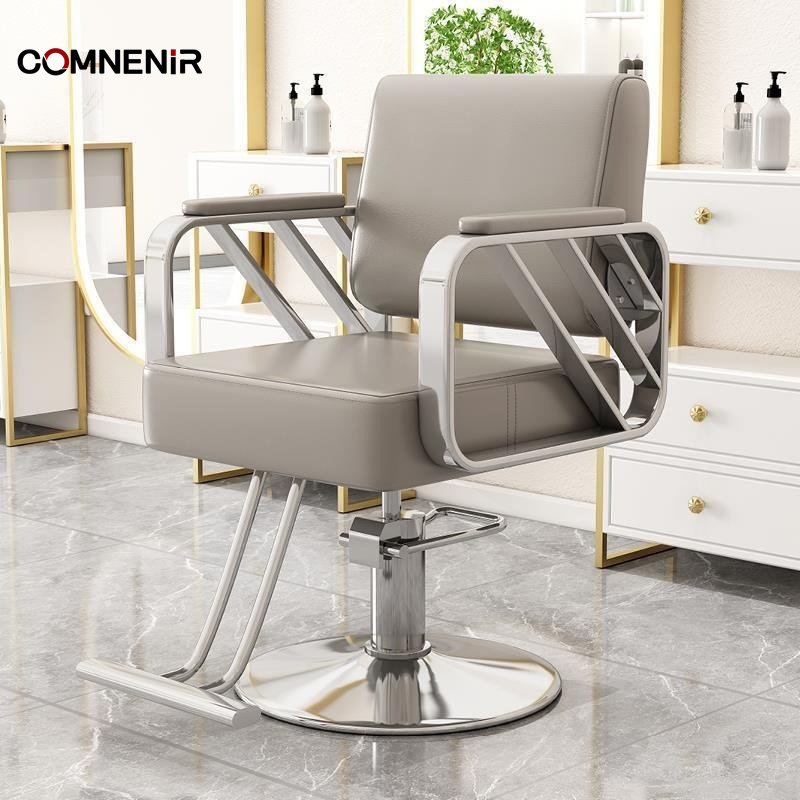 Vintage Black Barber Chair Heavy-Duty Antique Hair Salon Equipment Custom Cheap Hairdressing Furniture