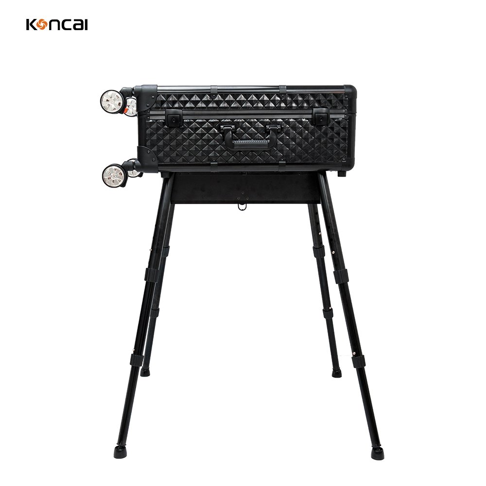High Grade Luxury Salon Hairdresser tool case aluminum trolley rolling barber table Barber Tools Case With Lock wheels & music