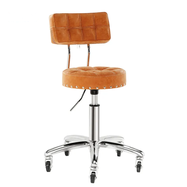 Gorgeous Beauty SPA Adjustable Rolling Hairdressing Gold Master Tony Master Chair Salon Stool