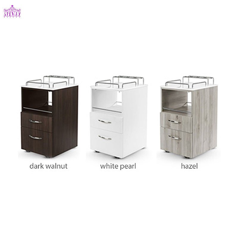 Salon furniture beauty salon barber shop cabinet original wood color drawer hairdressing storage white salon cart