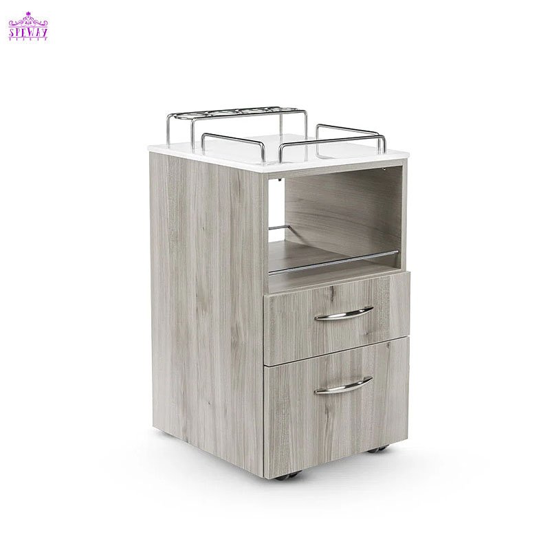 Salon furniture beauty salon barber shop cabinet original wood color drawer hairdressing storage white salon cart