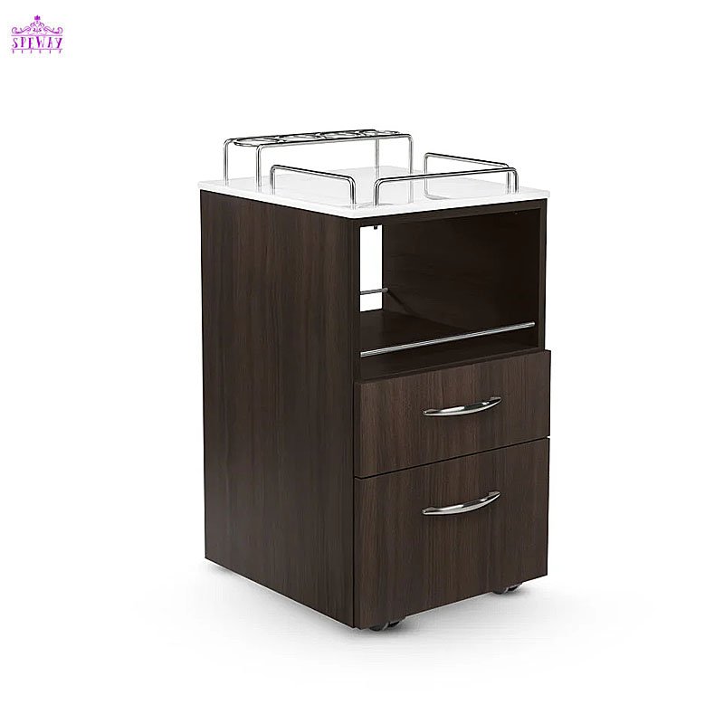 Salon furniture beauty salon barber shop cabinet original wood color drawer hairdressing storage white salon cart