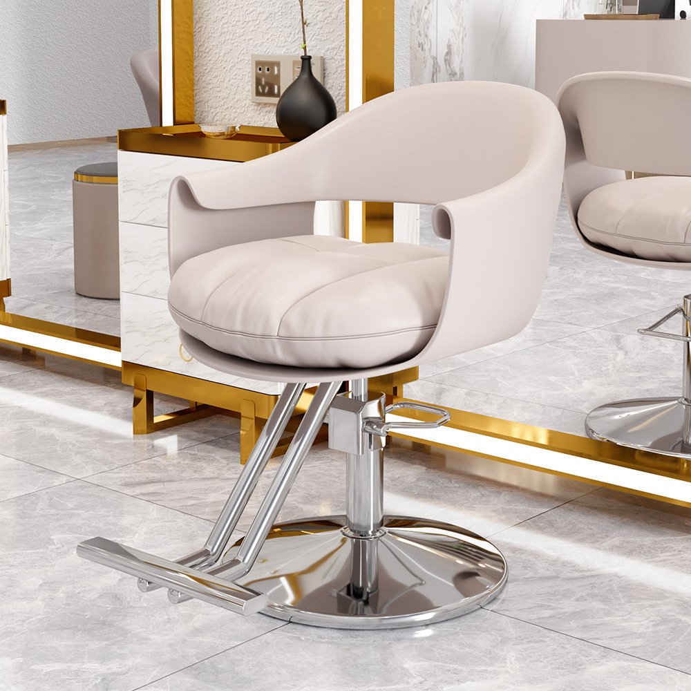 Factory classic gray leather salon chair styling barber chair furniture modern hairdressing hair cutting barber shop chairs