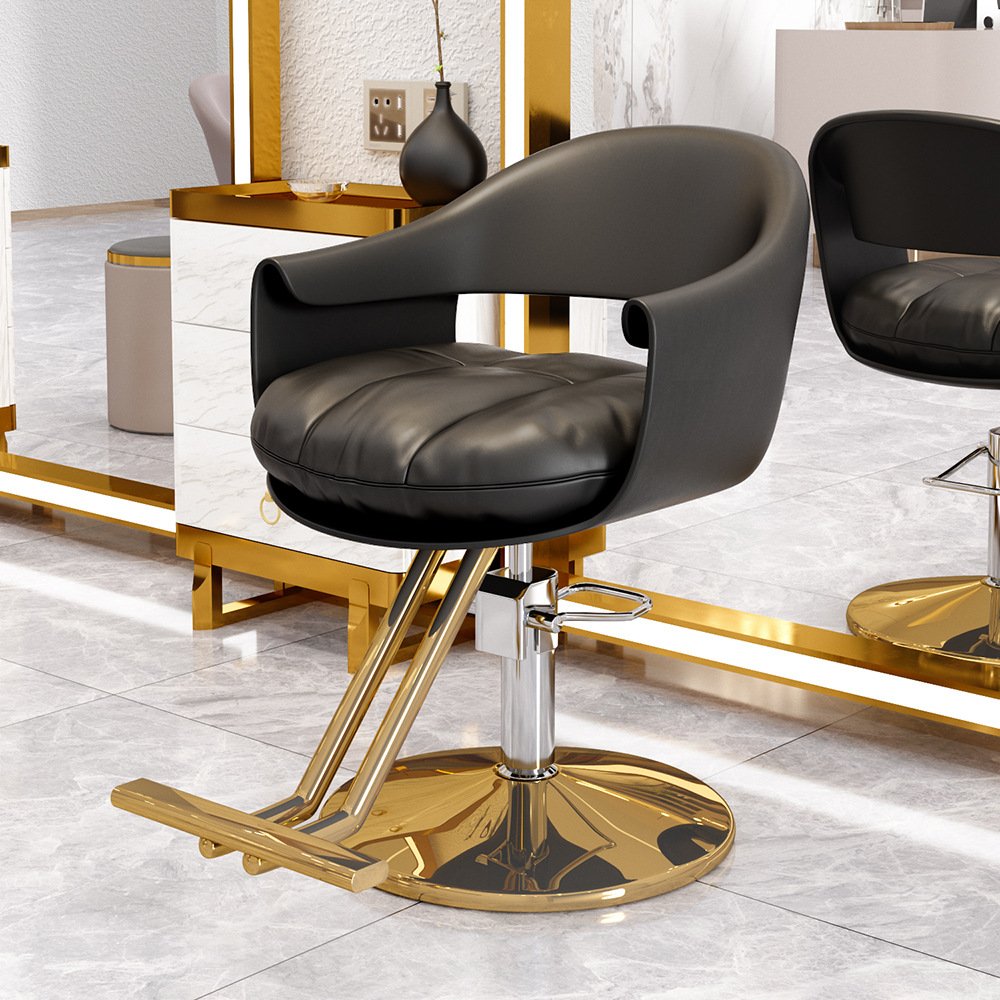 Factory classic gray leather salon chair styling barber chair furniture modern hairdressing hair cutting barber shop chairs