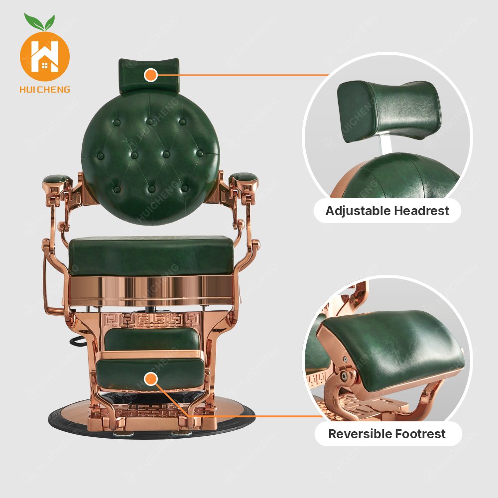 Modern Luxury High Leather Quality Barber Shop Metal Salon Barber Chair BC8831H