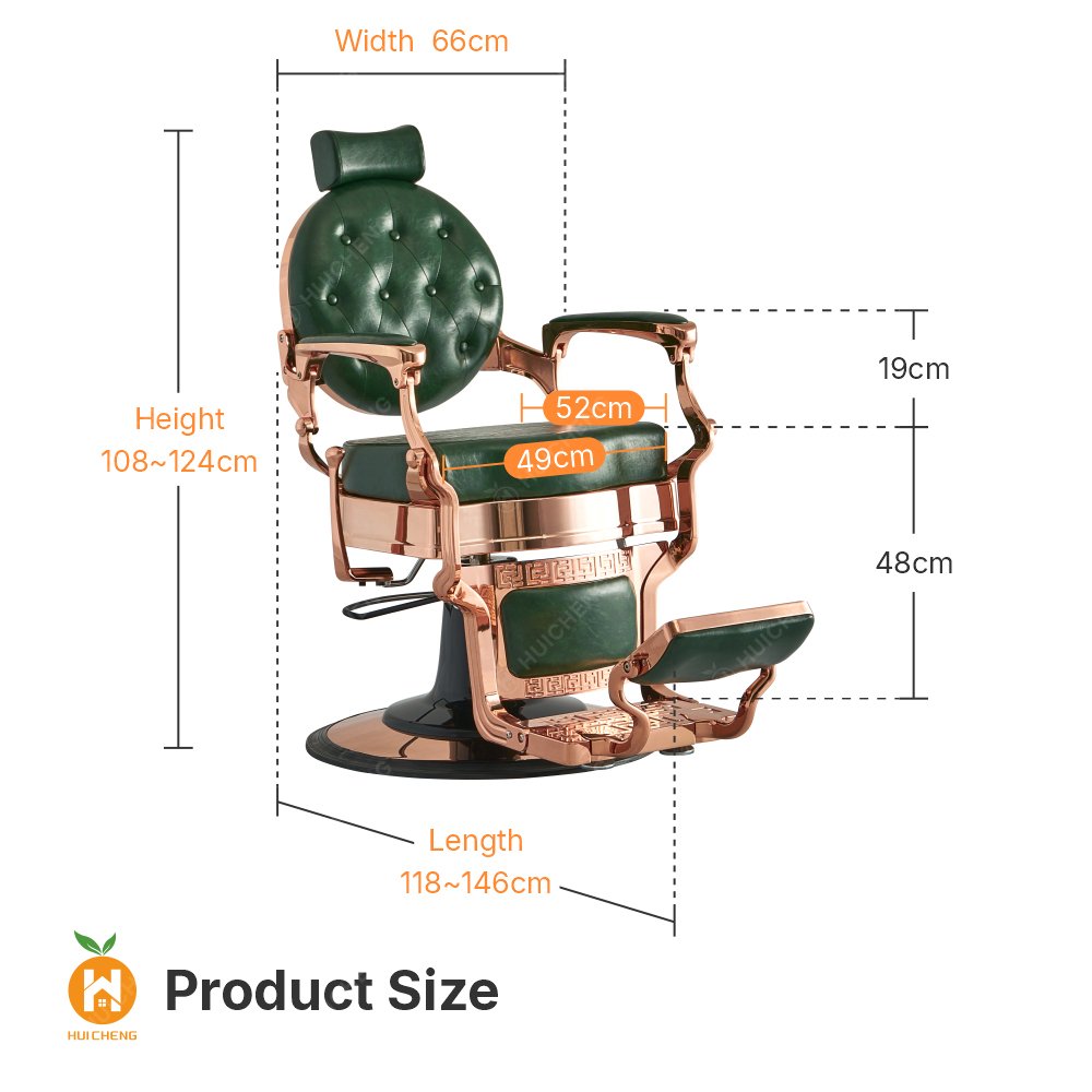 Modern Luxury High Leather Quality Barber Shop Metal Salon Barber Chair BC8831H