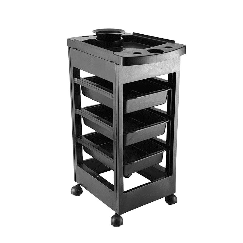 KIKI NEWGAIN SUPER Economical ABS Plastic Lockable Beauty Hair salon trolley With 3 drawers 1 tray 1 tinting bowl
