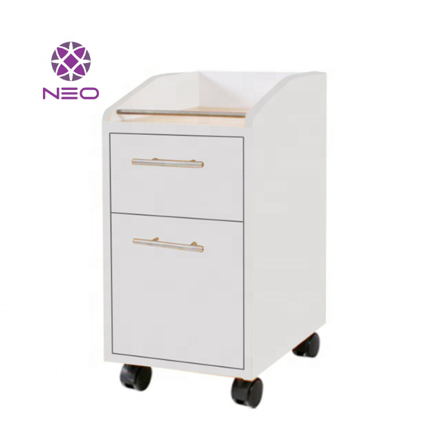 Factory Price Modern Luxury White Salon Furniture Manicure Pedicure Cart Trolley For Beauty Nail Spa