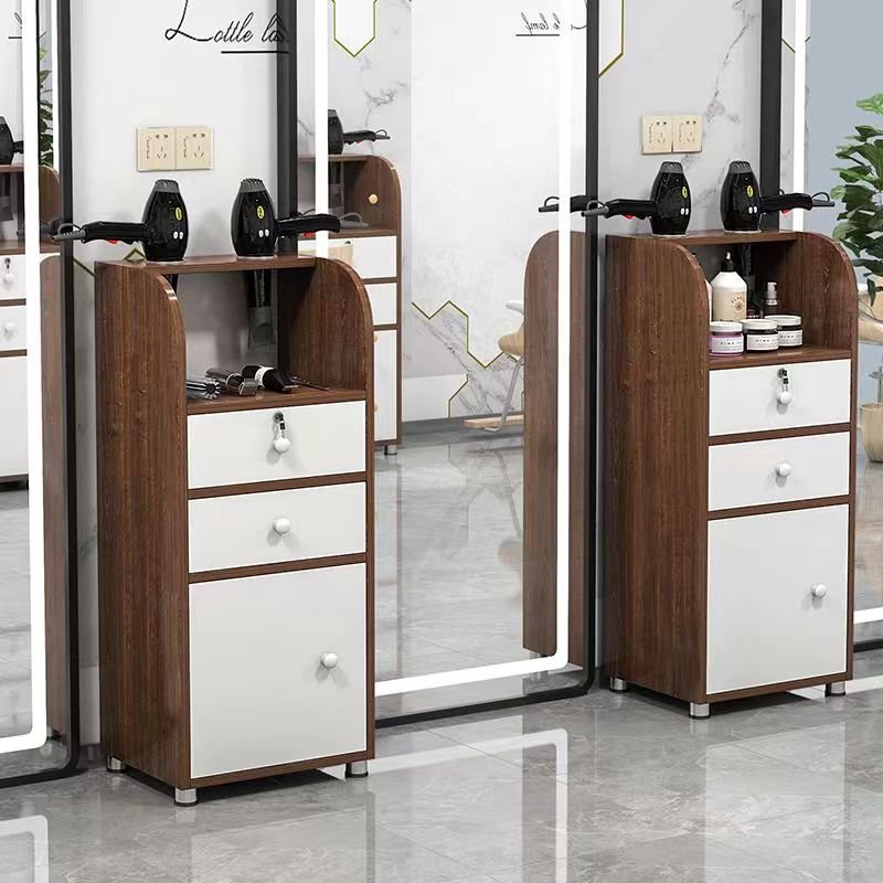 Salon Barbershop Equipment Furniture Strong Storage Metal Salon Trolley Cabinet In 3-tier Pink Gold Salon Trolley Cart