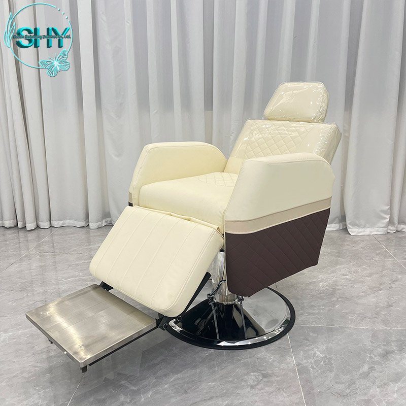 Professional Model Custom Beauty Hair Styling Cutting Chair Heavy Duty Sliver Salon Chair Barber Chair