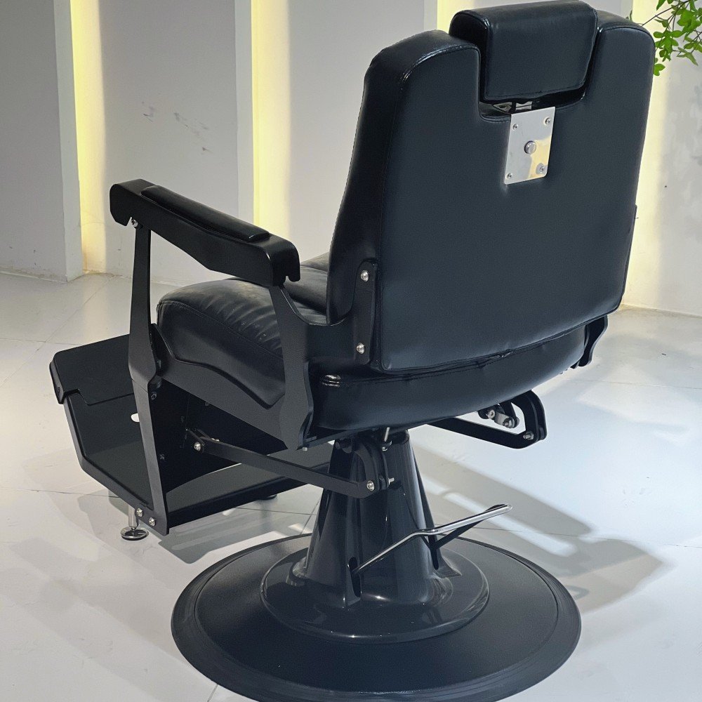 Saloon Barber Shaving Chair Reclining Rotatable Hair Salon Barber Chair For Men Back Retractable Headrest For Barber Shop