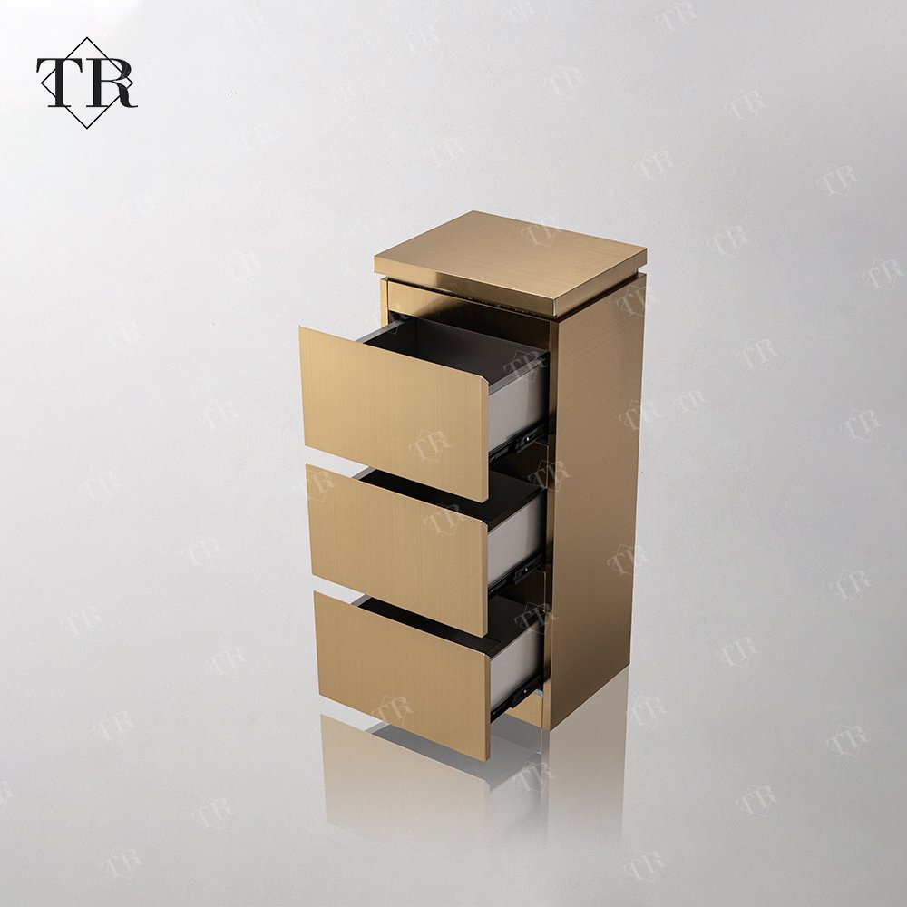 Turri Luxury Stainless Steel Single Sided Hairdresser Cabinet With Hair Dryer Frame And 3 Extraction Hairdressing Tool Cabinet
