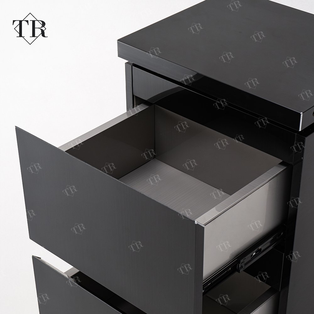 Turri Luxury Stainless Steel Single Sided Hairdresser Cabinet With Hair Dryer Frame And 3 Extraction Hairdressing Tool Cabinet