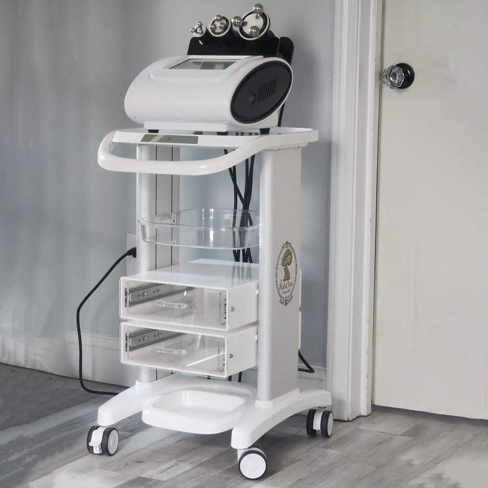 Top quality Beauty Equipment Aesthetic Acrylic Cart Trolley Salon Spa Facial Hairdressing Acrylic Salon Working Trolley