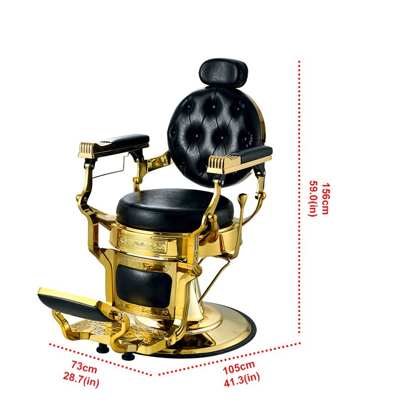 The Haircut Chair Jincheng Green Salon Furniture Round Barber Shop Hair Care Club Chair Chair Dyeing and Shaving Can Put Down