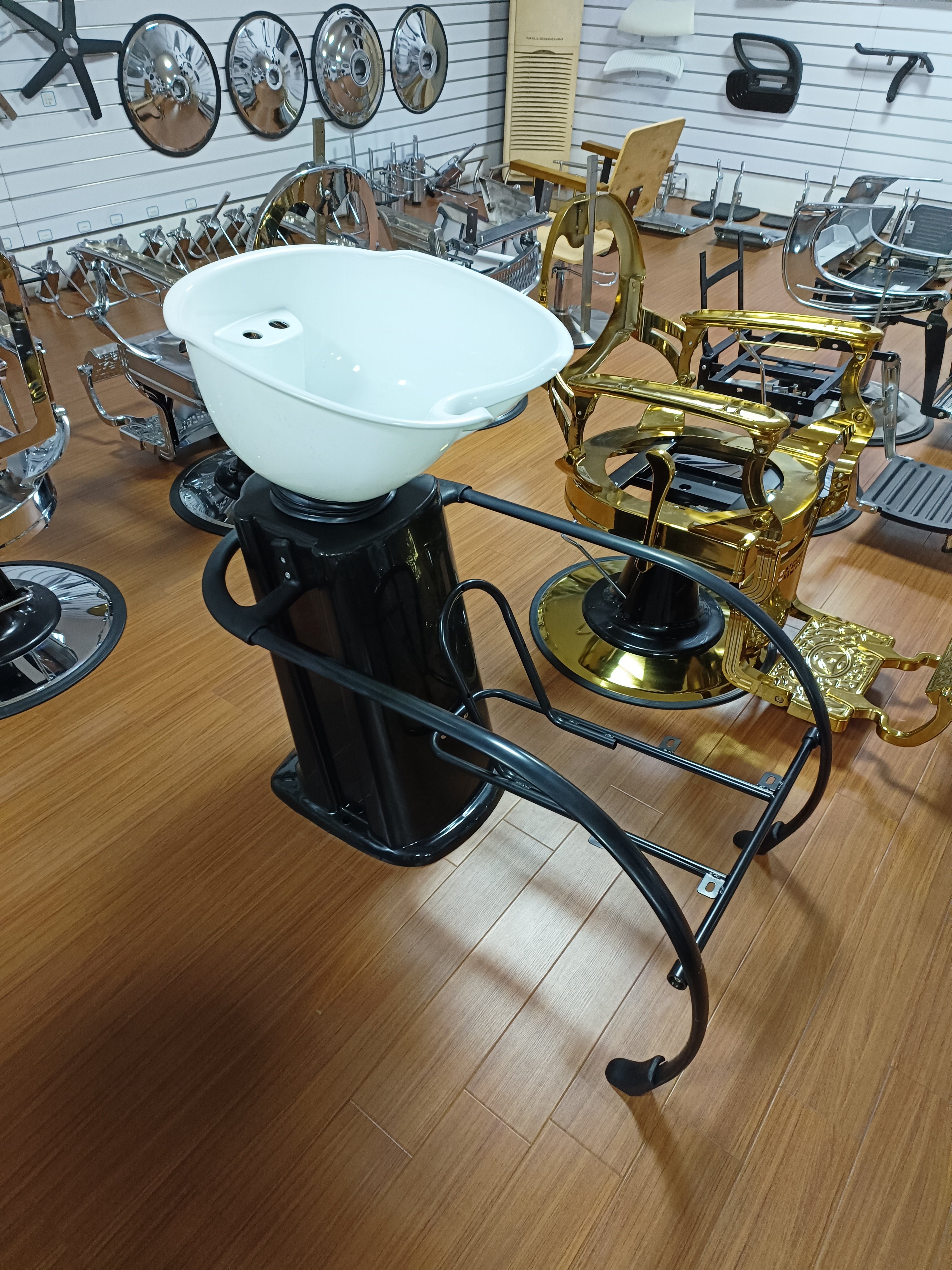 Salon Furniture Black Backwash Unit 013 Plastic Hair Washing Bowl Hair Salon Basin Shampoo Chair