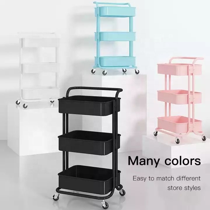 Popular beauty salon trolley SPA salon multi-functional nail cart storage rack