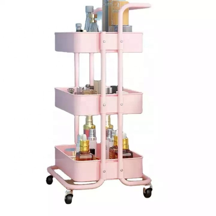 Popular beauty salon trolley SPA salon multi-functional nail cart storage rack