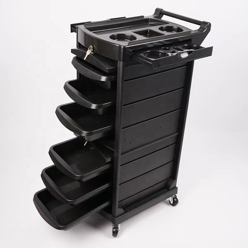 Beauty salon plastic trolley hairdressing cart tool