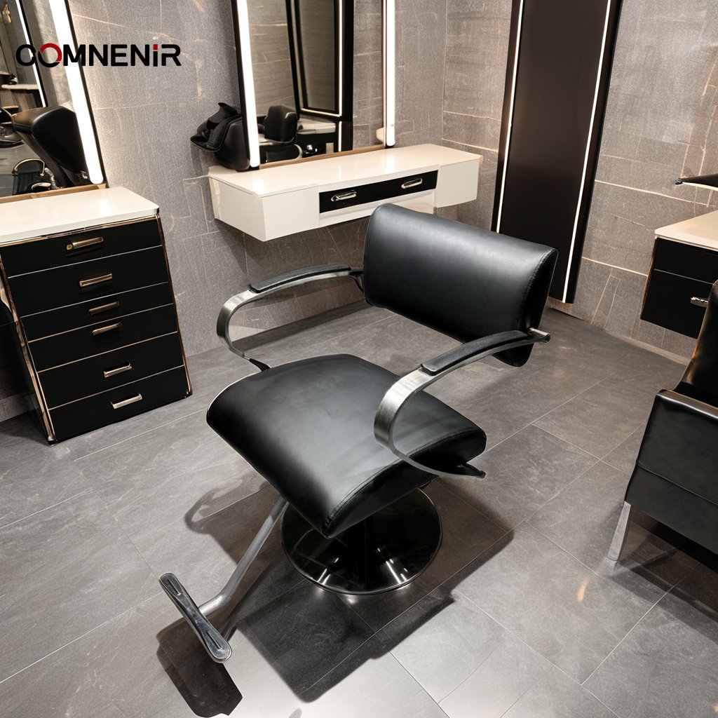 Hairdressing Salon Gold Tilt Hydraulic Adjustable Lifting Beauty and Hairdressing Equipment Barber Chair Salon Styling Chair