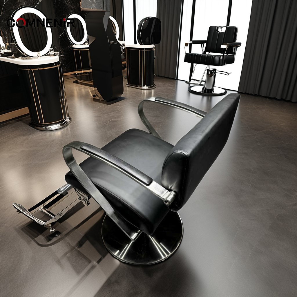 Hairdressing Salon Gold Tilt Hydraulic Adjustable Lifting Beauty and Hairdressing Equipment Barber Chair Salon Styling Chair
