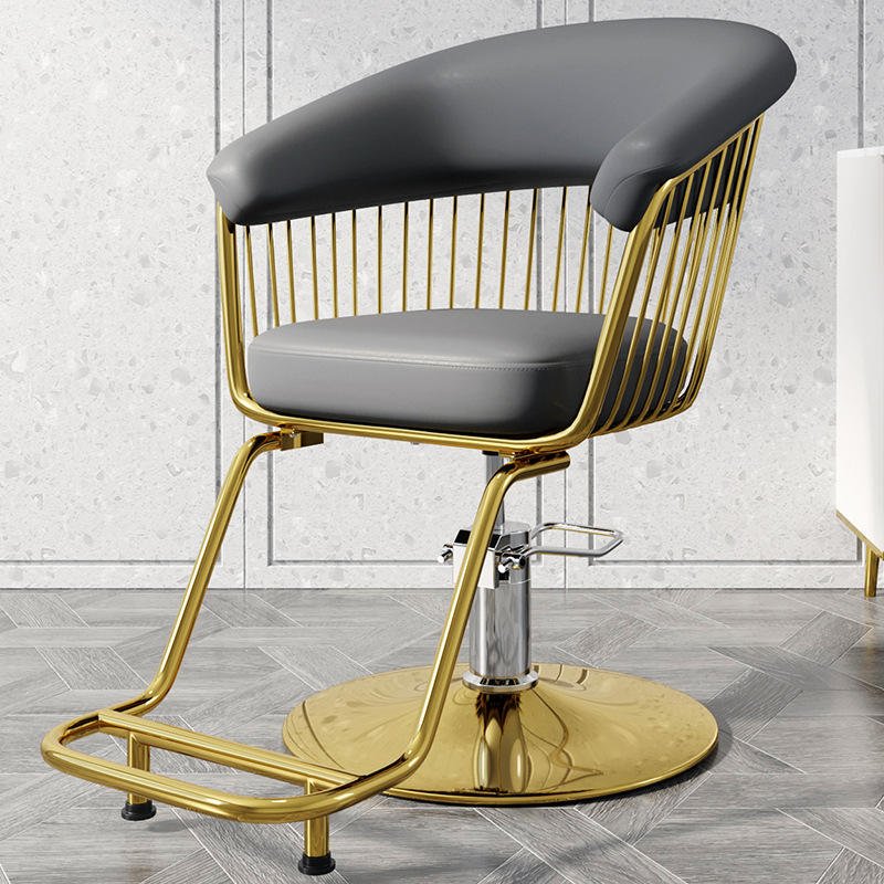 Wholesale Fashion Gold Barber Beauty Salon Furniture Hair Salon Chair Kids Barber Chair And Mirror Set