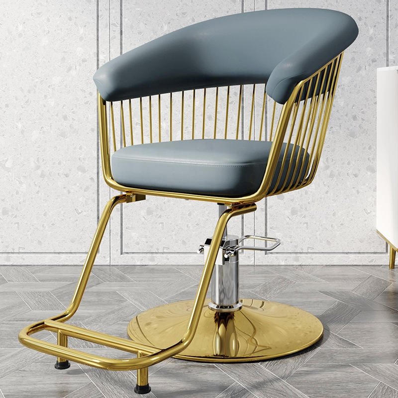 Wholesale Fashion Gold Barber Beauty Salon Furniture Hair Salon Chair Kids Barber Chair And Mirror Set