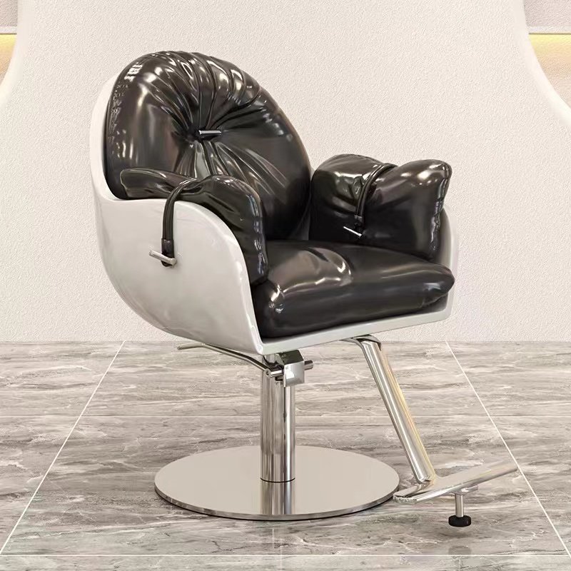 Bojue Senior luxury Leather barber chair hair salon special lift chair can be put down hair salon net red bench cutting chair