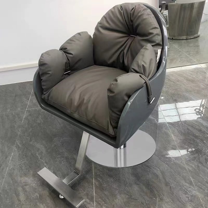 Bojue Senior luxury Leather barber chair hair salon special lift chair can be put down hair salon net red bench cutting chair