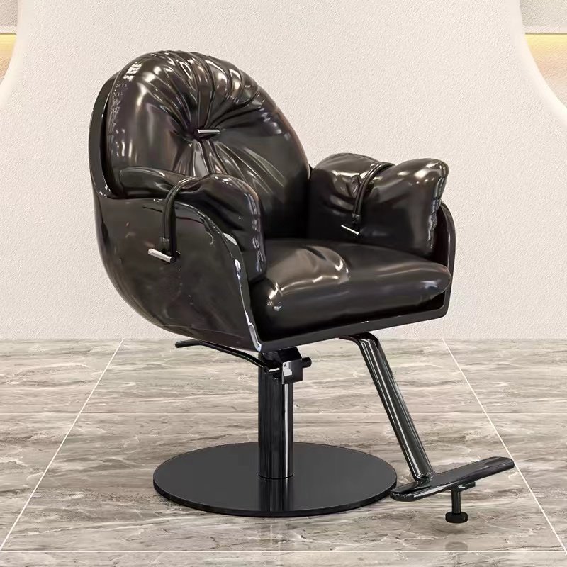 Bojue Senior luxury Leather barber chair hair salon special lift chair can be put down hair salon net red bench cutting chair