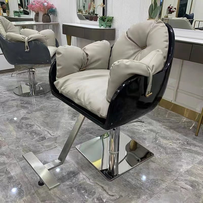 Bojue Senior luxury Leather barber chair hair salon special lift chair can be put down hair salon net red bench cutting chair