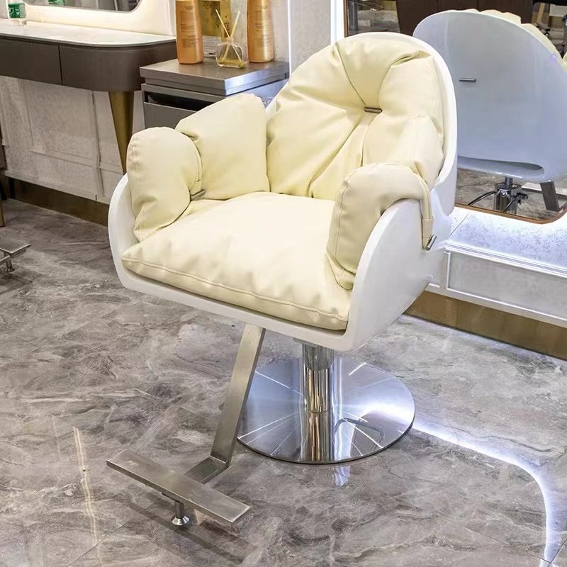 Bojue Senior luxury Leather barber chair hair salon special lift chair can be put down hair salon net red bench cutting chair