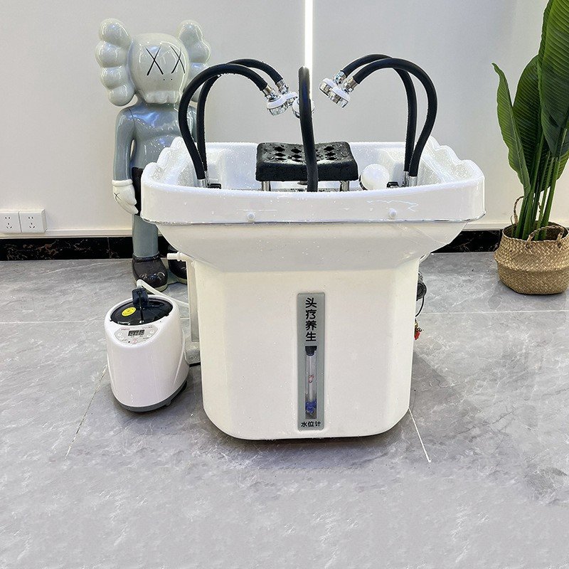 Factory Automatic Smart Shampoo Bowl European Style Designer Hair Salon Freestanding Shampoo Basin Shower Head Wash Basin