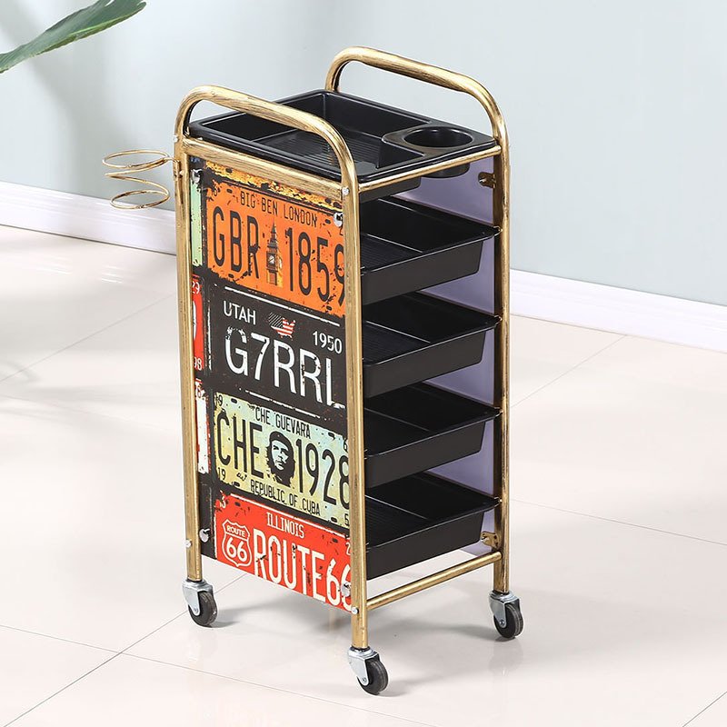 Reinforced hair tool cart Beauty Barber shop salon cart Special hair cart storage rack