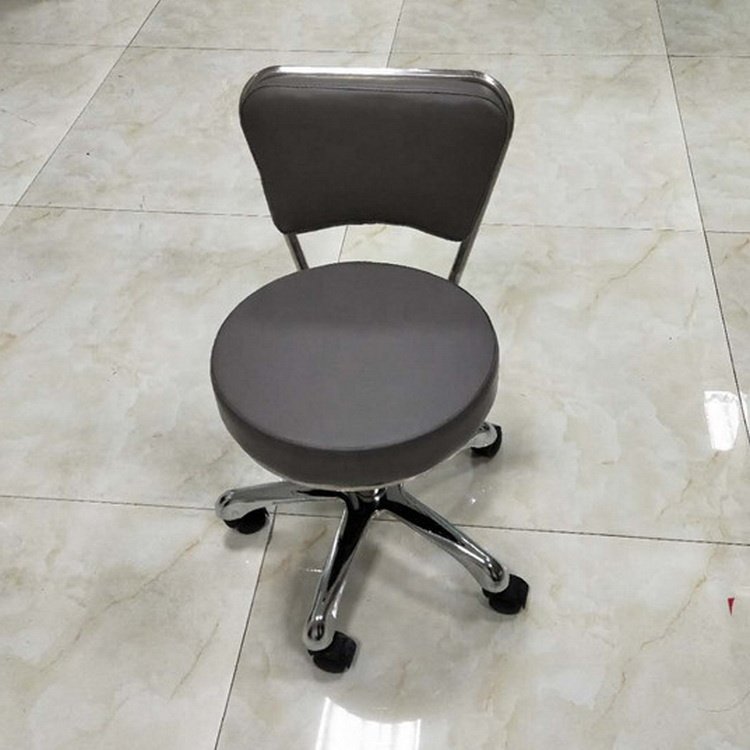 Kisen Wholesale gold lifting barbershop furniture salon fiberglass chair with stool chair salon on sale