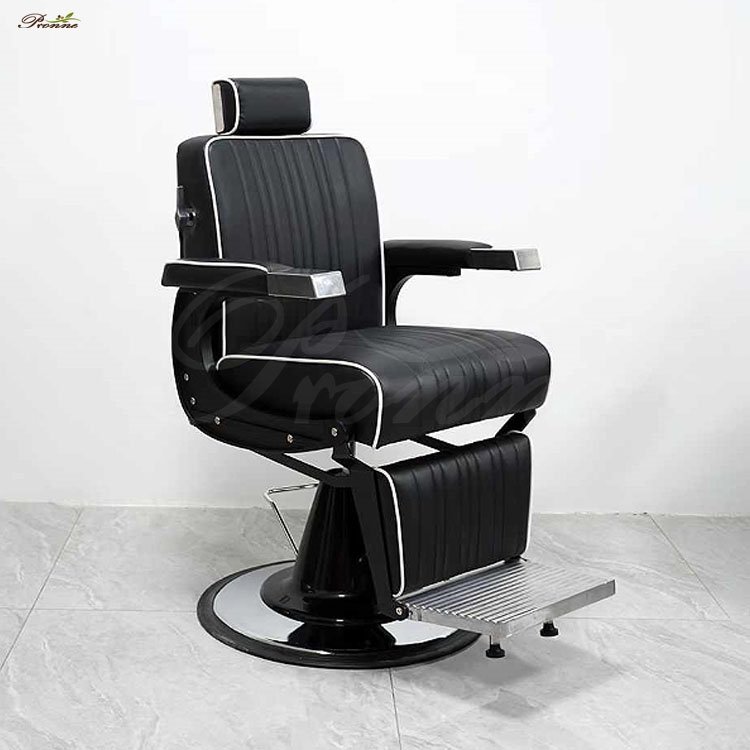Vintage Black&gold All Purpose Hydraulic Recline swivel Barber Chair For Barber Shop
